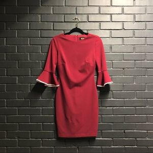 🥀 Alexis Admor Wine Red Holiday Party Cocktail Dress